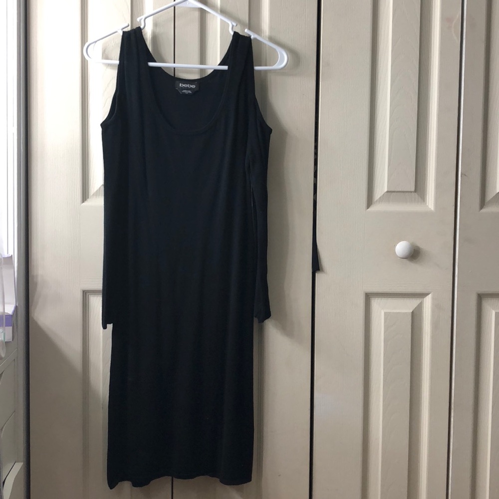 Black Bebe sweater dress